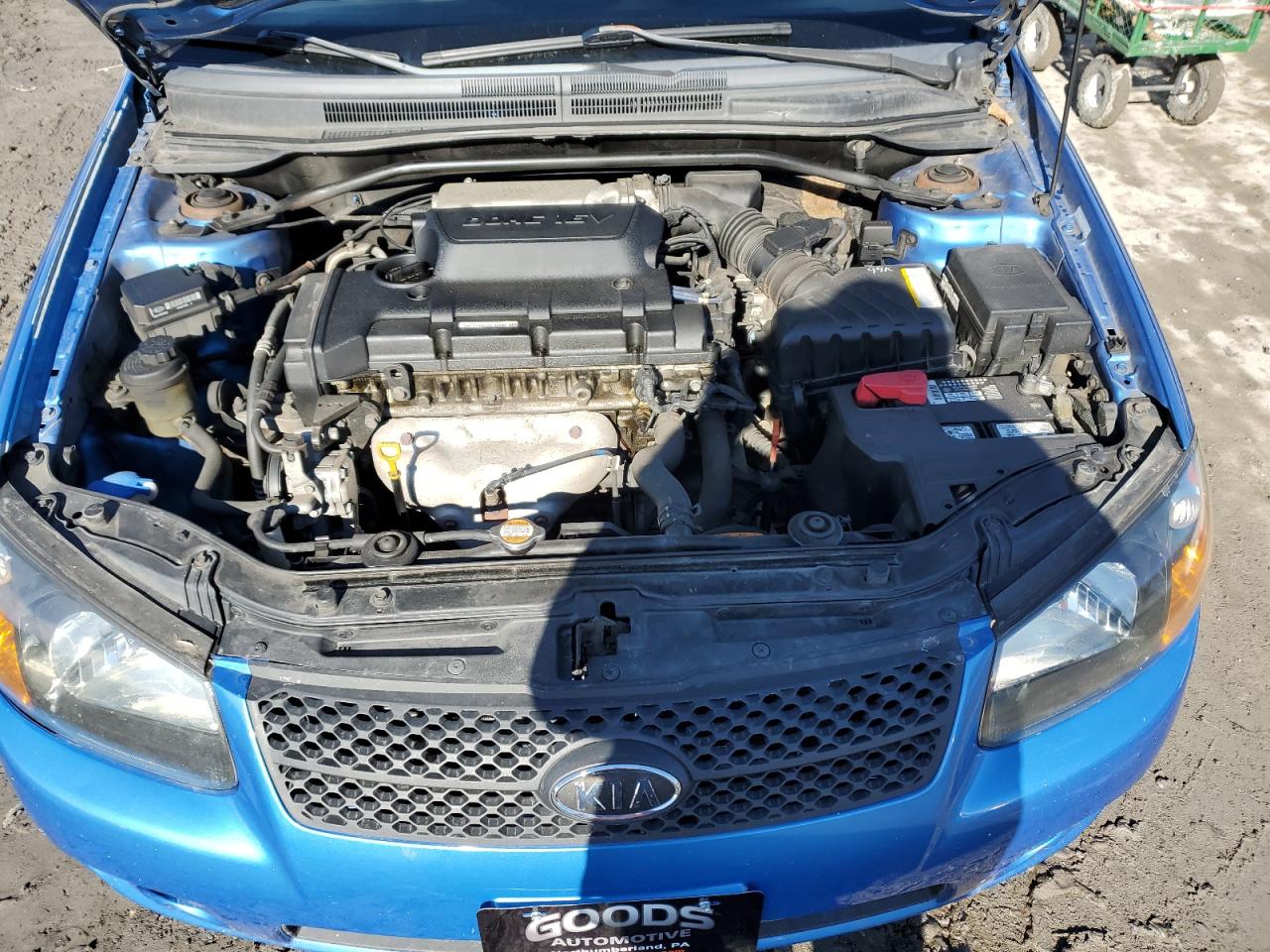 2008 KIA Spectra VIN KNAFE162685011039 Copart auction photo, side damage thumbnail 11