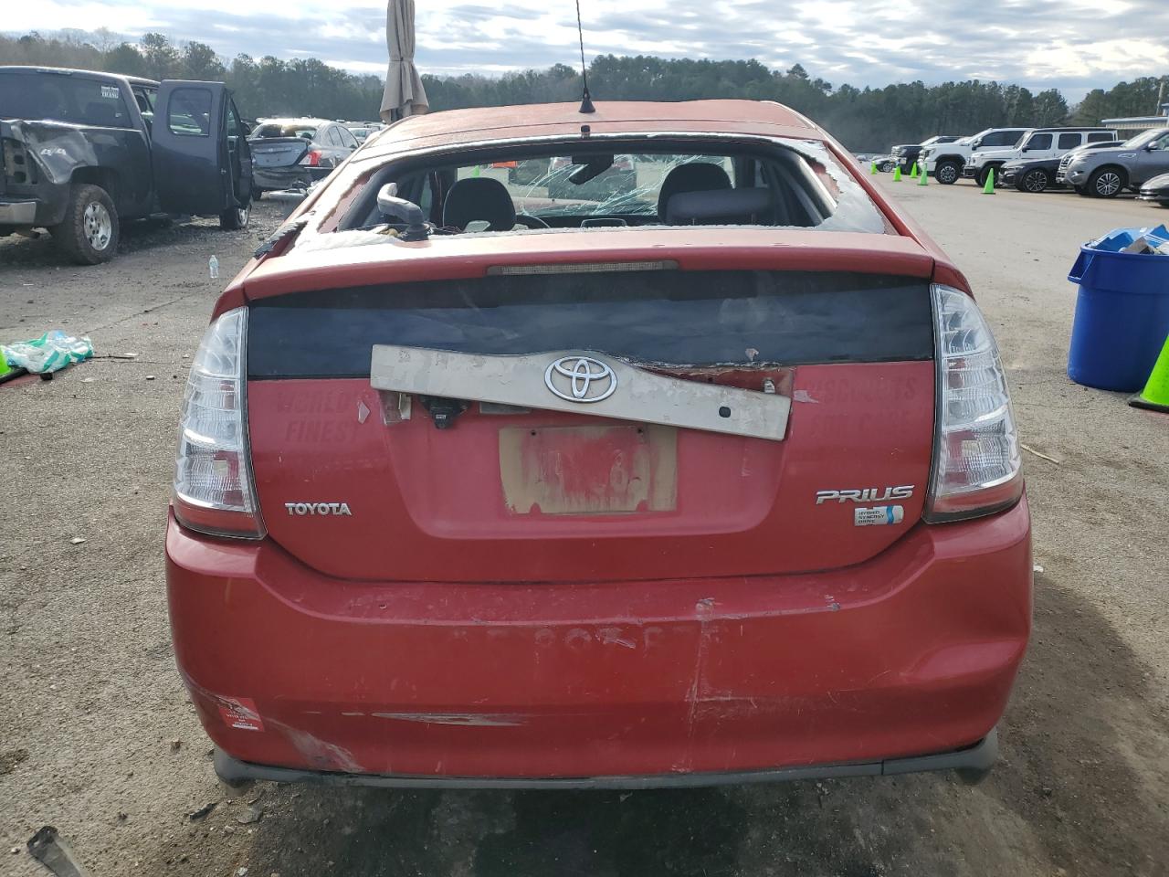 2006 Toyota Prius VIN JTDKB20U767531178 Copart auction photo, all over damage thumbnail 6