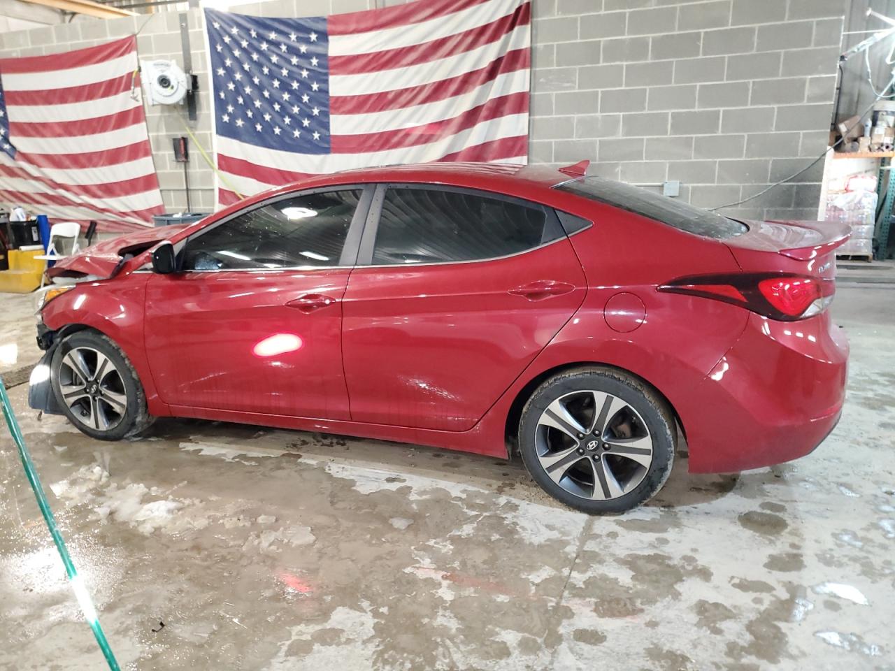 2014 Hyundai Elantra VIN KMHDH4AH8EU035399 Copart auction photo, front end damage thumbnail 2