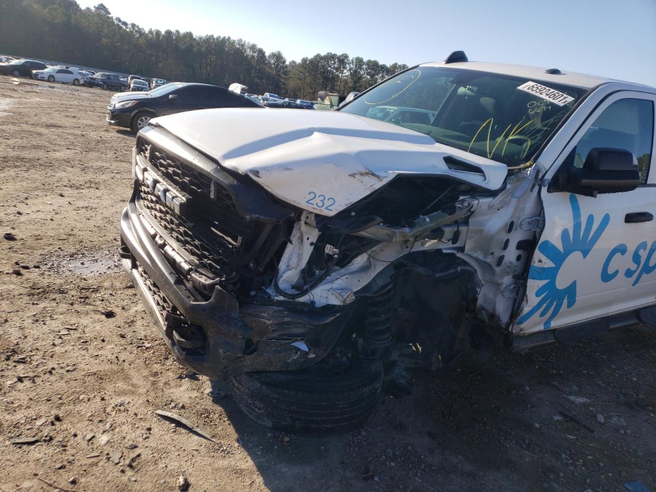 2020 RAM 2500 VIN 3C6UR5HJ6LG206674 Copart auction photo, front end damage thumbnail 9