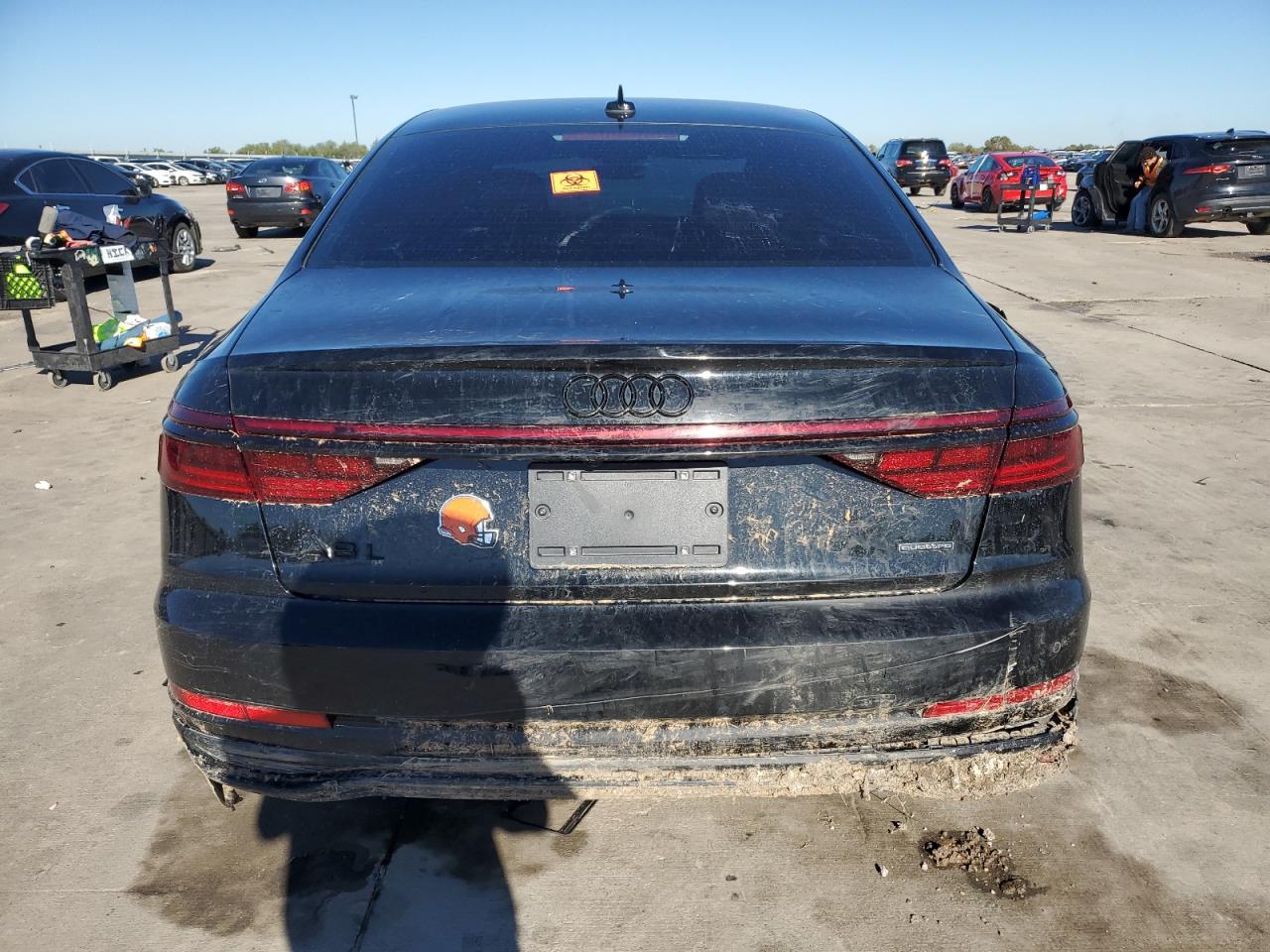 2022 Audi A8 VIN WAULDAF86NN009197 Copart auction photo, front end / water/flood damage thumbnail 6