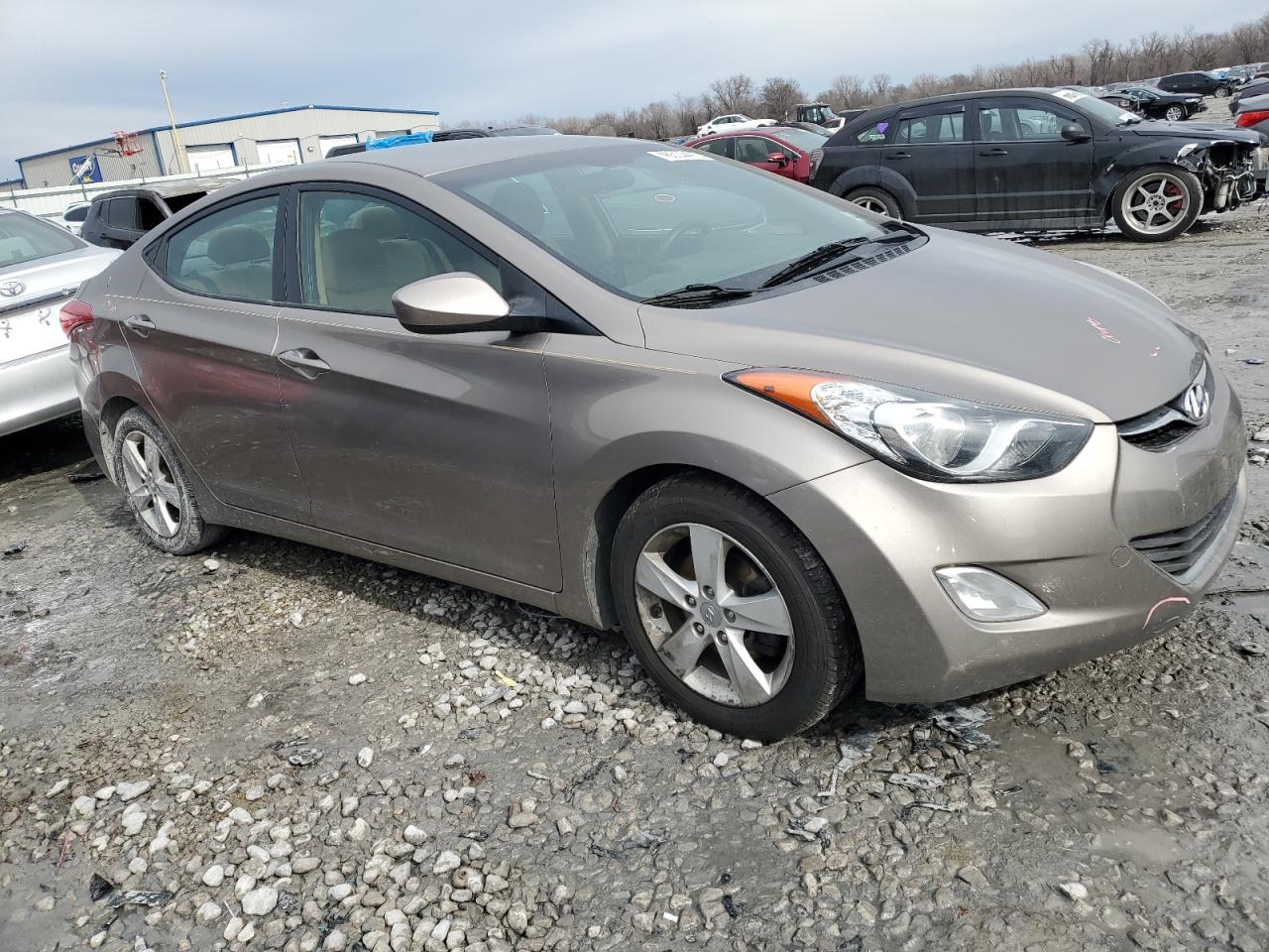 2013 Hyundai Elantra VIN 5NPDH4AE2DH435736 Copart auction photo, side / front end damage thumbnail 4