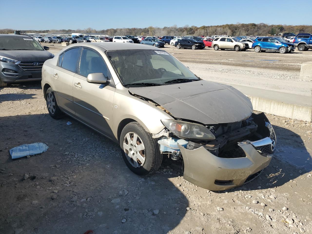 2007 Mazda 3 VIN JM1BK12FX71682593 Copart auction photo, front end damage thumbnail 4