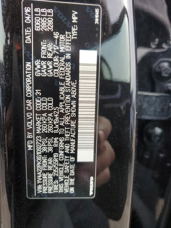 2016 Volvo XC90 VIN YV4A22PKXG1092723 Copart auction photo, front end damage thumbnail 15