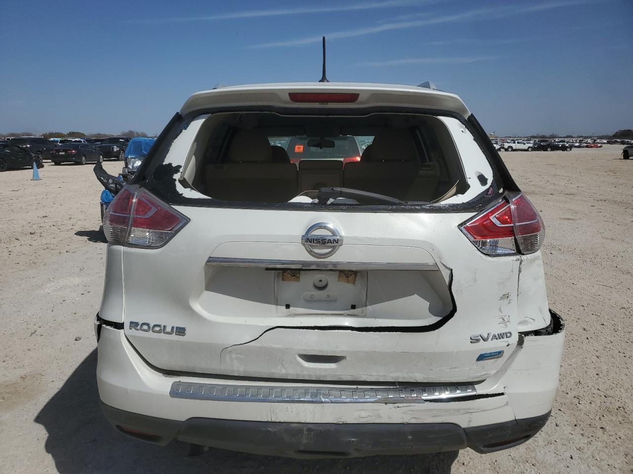 2014 Nissan Rogue VIN 5N1AT2MVXEC844092 Copart auction photo, rear end / front end damage thumbnail 6