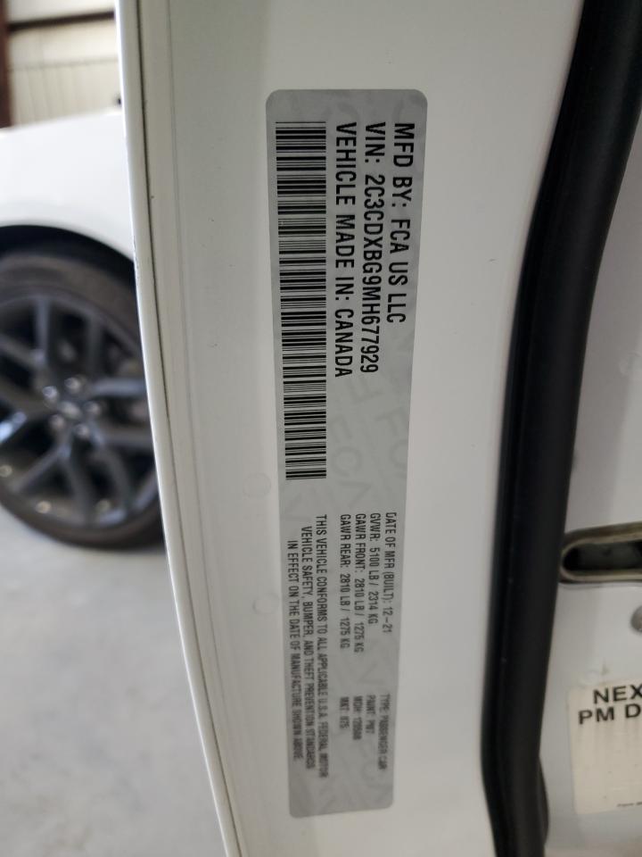 2021 Dodge Charger VIN 2C3CDXBG9MH677929 Copart auction photo, front end / side damage thumbnail 14