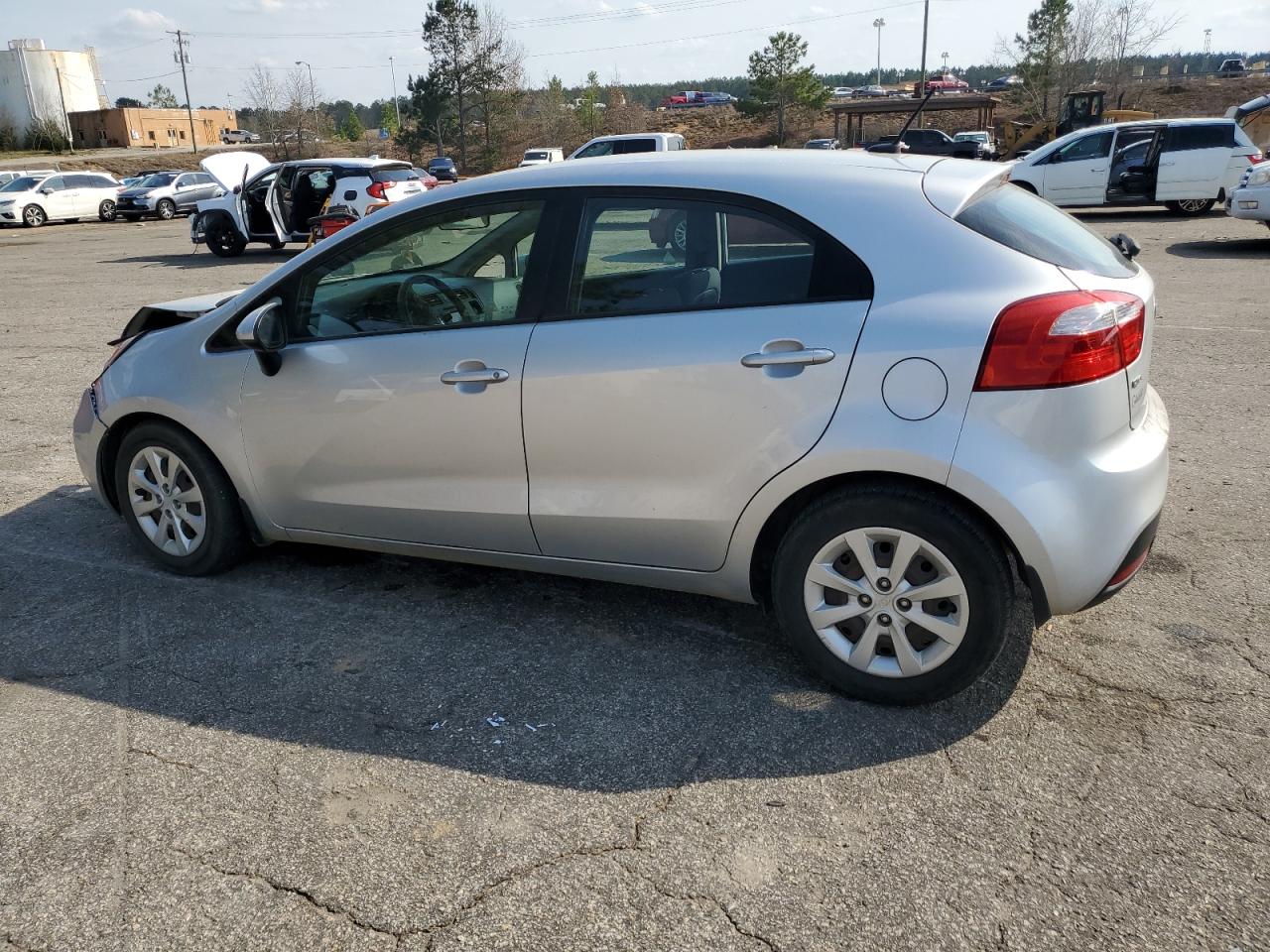 2013 KIA Rio VIN KNADM5A37D6175552 Copart auction photo, front end damage thumbnail 2