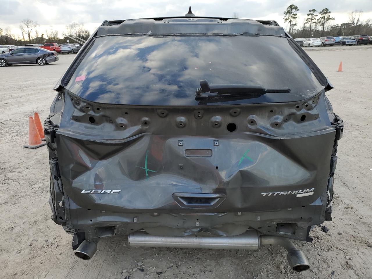 2019 Ford Edge VIN 2FMPK3K99KBB70683 Copart auction photo, front end / rear end damage thumbnail 6