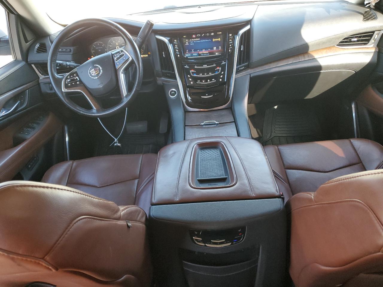 2015 Cadillac Escalade VIN 1GYS4CKJ7FR278462 Copart auction photo, front end / side damage thumbnail 8