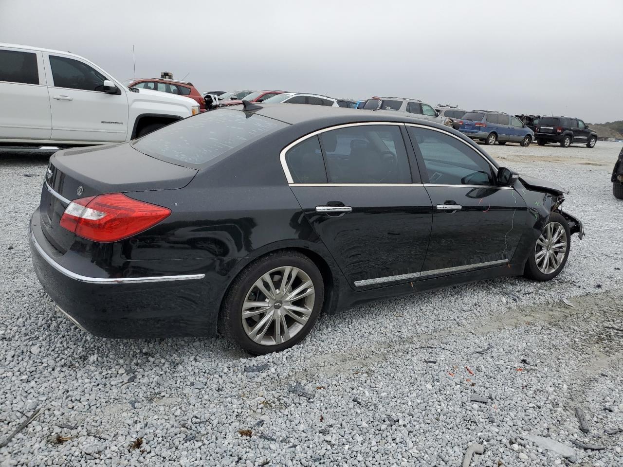 2012 Hyundai Genesis VIN KMHGC4DF3CU165335 Copart auction photo, front end / undercarriage damage thumbnail 3
