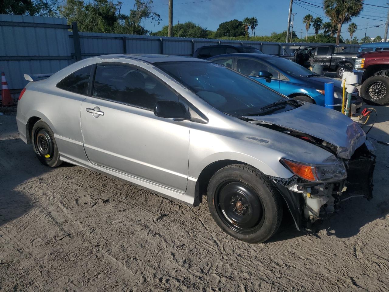 2006 Honda Civic VIN 2HGFG21566H700249 Copart auction photo, front end / side damage thumbnail 4