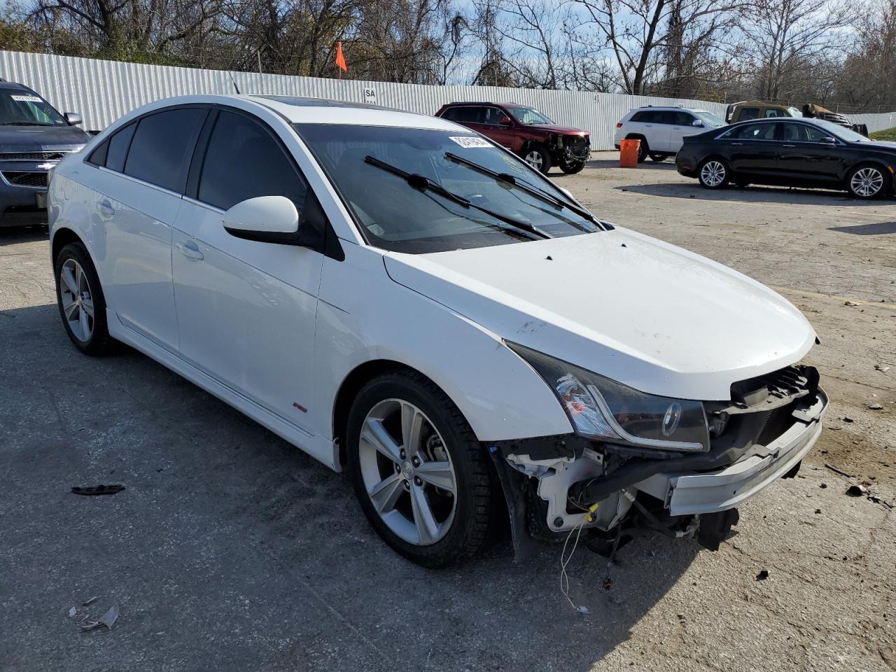 2014 Chevrolet Cruze VIN 1G1PE5SBXE7449821 Copart auction photo, front end / side damage thumbnail 4