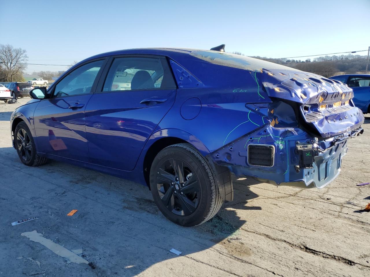 2023 Hyundai Elantra VIN KMHLM4AG0PU546672 Copart auction photo, rear end damage thumbnail 2