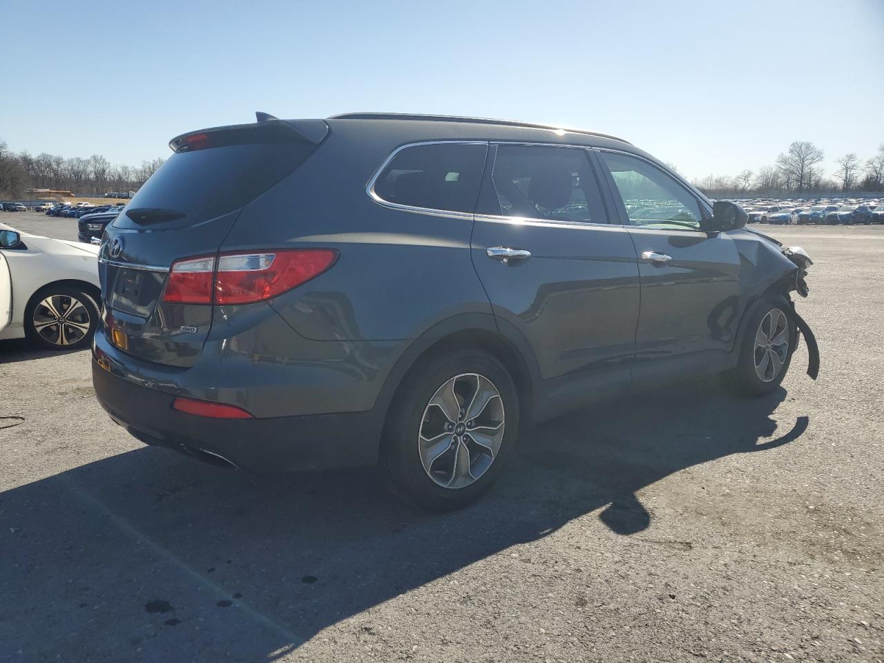 2014 Hyundai Santa Fe VIN KM8SMDHFXEU052227 Copart auction photo, front end damage thumbnail 3