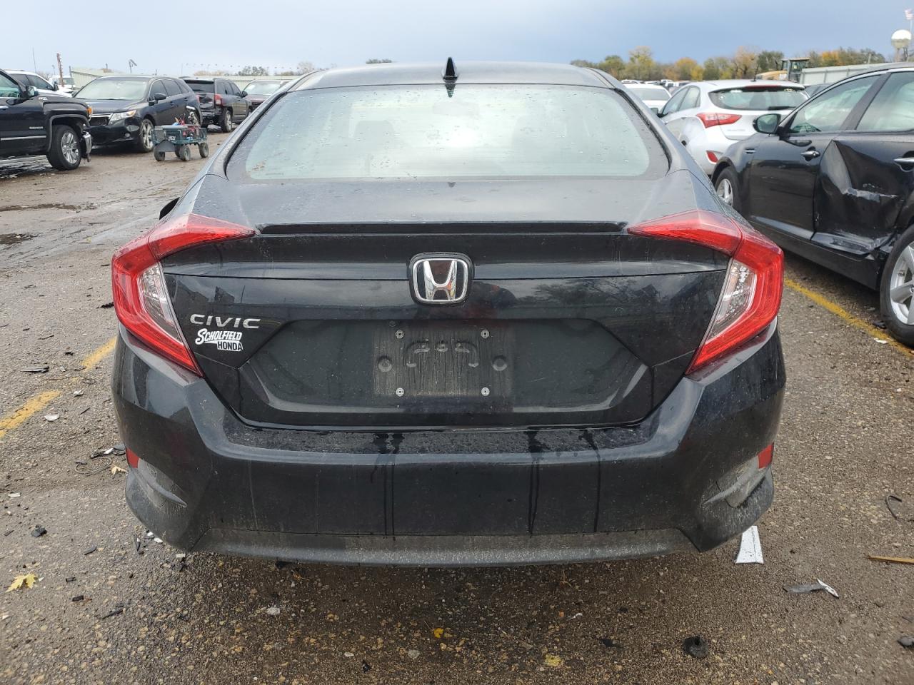 2016 Honda Civic VIN 19XFC1F70GE034985 Copart auction photo, side / rear end damage thumbnail 6