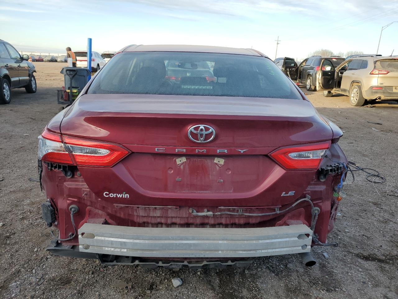 2018 Toyota Camry VIN 4T1B11HK0JU604686 Copart auction photo, front end / rear end damage thumbnail 6
