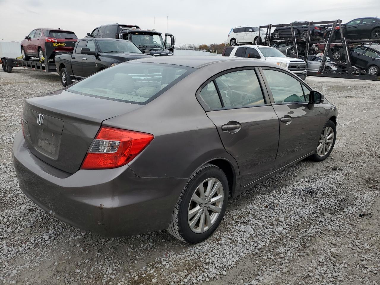 2012 Honda Civic VIN 19XFB2F81CE006804 Copart auction photo, front end damage thumbnail 3