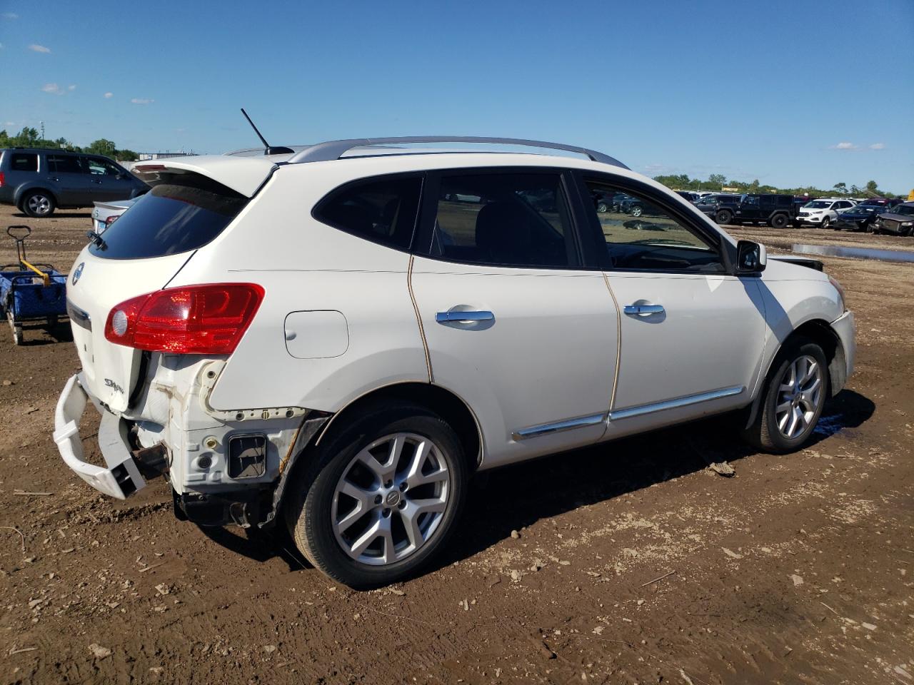 2011 Nissan Rogue VIN JN8AS5MV6BW297779 Copart auction photo, all over damage thumbnail 3