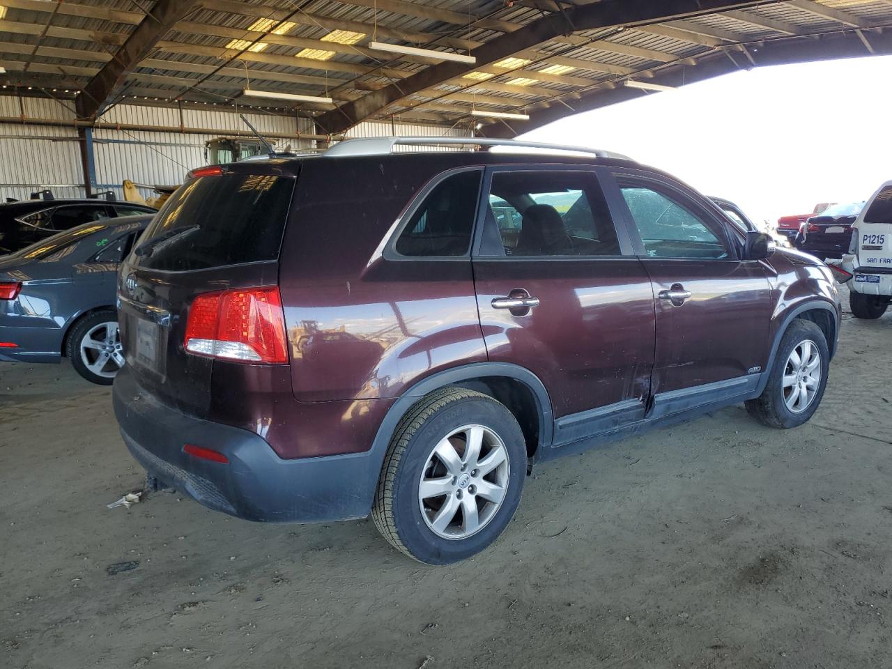 2012 KIA Sorento VIN 5XYKTDA28CG243352 Copart auction photo, mechanical / side damage thumbnail 3