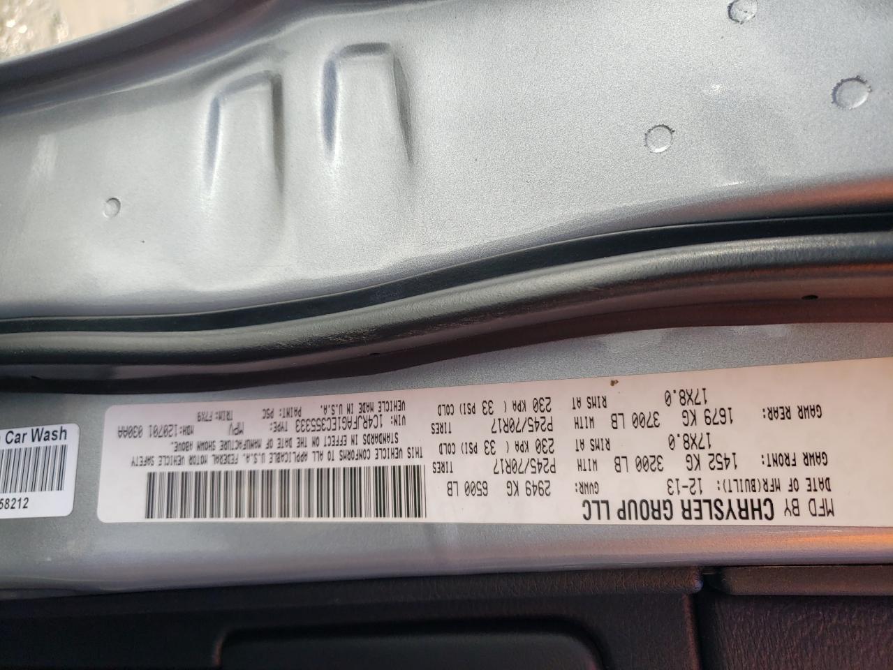 2014 Jeep Grand Cherokee VIN 1C4RJFAG1EC355333 Copart auction photo, all over damage thumbnail 12