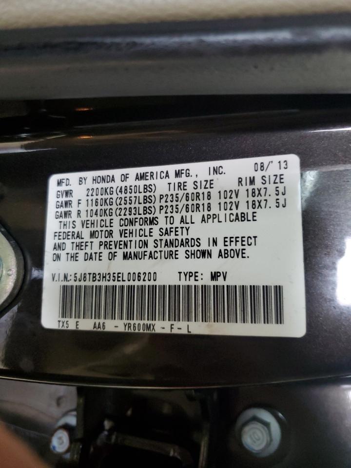 2014 Acura RDX VIN 5J8TB3H35EL006200 Copart auction photo, undercarriage / front end damage thumbnail 15
