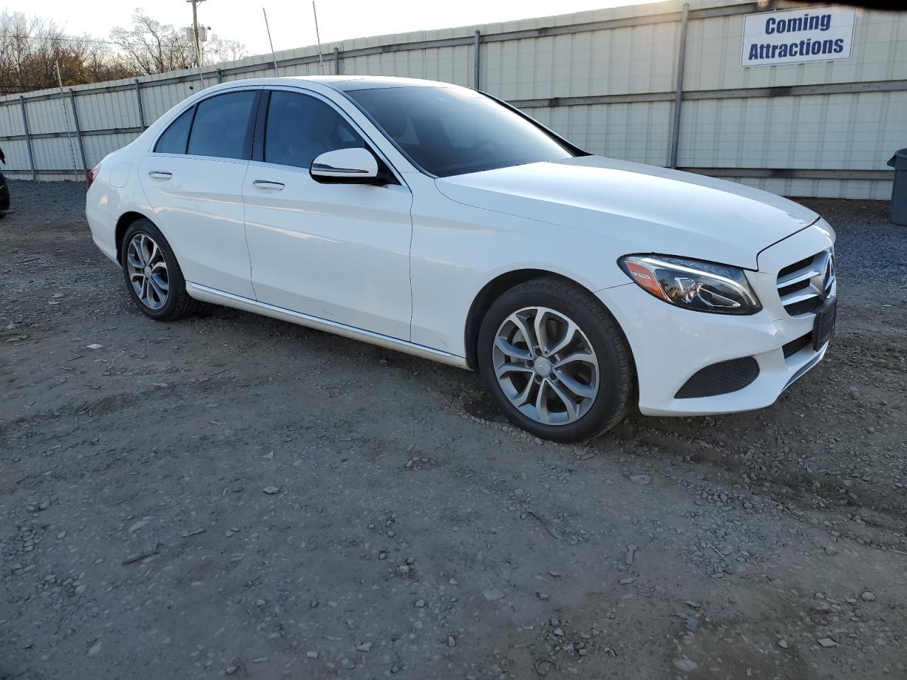 2017 Mercedes-Benz C-klasse VIN WDDWF4KB4HR245864 Copart auction photo, side / front end damage thumbnail 4