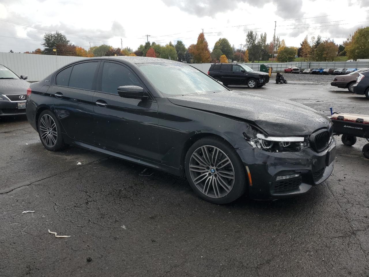 2018 BMW 5er VIN WBAJA9C59JB034227 Copart auction photo, front end damage thumbnail 4
