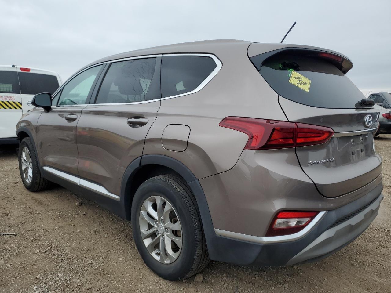 2020 Hyundai Santa Fe VIN 5NMS2CAD9LH163773 Copart auction photo, front end / side damage thumbnail 2