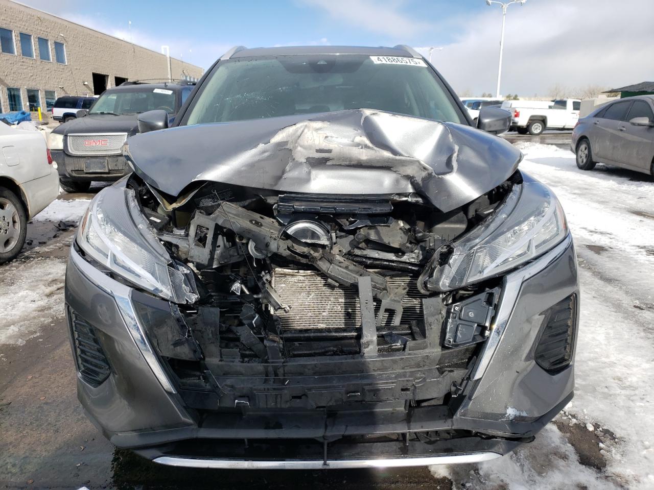 2021 Nissan Kicks VIN 3N1CP5CV4ML505080 Copart auction photo, front end / hail damage thumbnail 5
