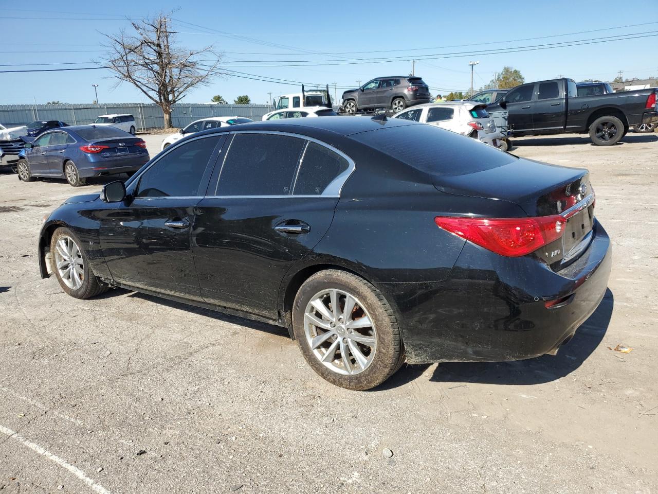 2014 Infiniti Q50 VIN JN1BV7AR2EM681491 Copart auction photo, undercarriage / front end damage thumbnail 2