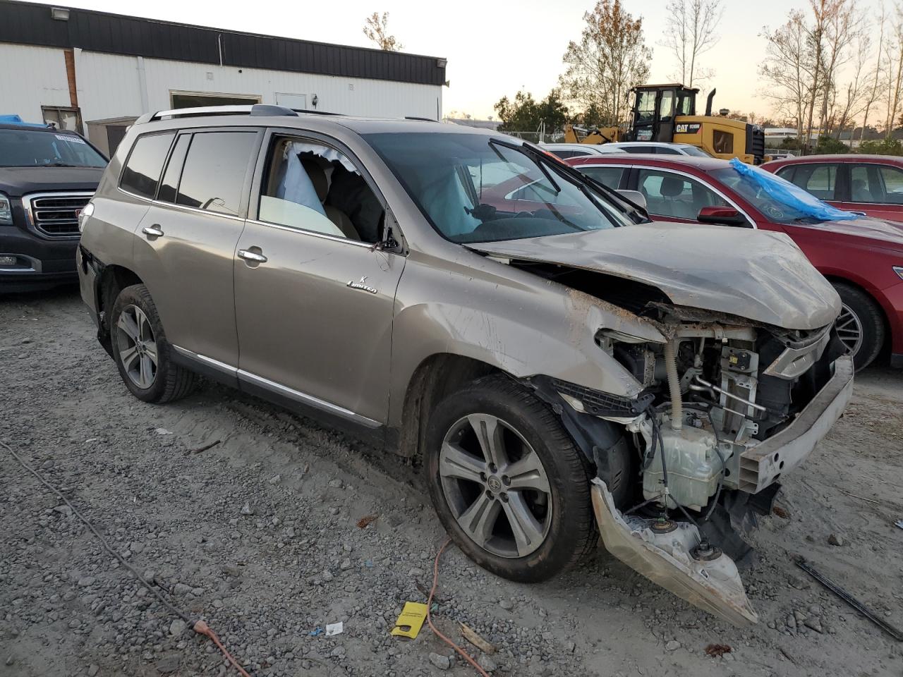 2012 Toyota Highlander VIN 5TDYK3EHXCS055506 Copart auction photo, front end / side damage thumbnail 4