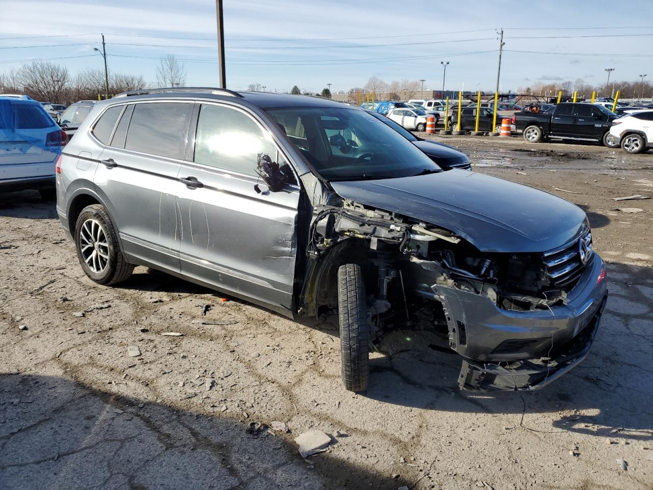 2021 Volkswagen Tiguan VIN 3VV2B7AX0MM007817 Copart auction photo, frame damage / front end damage thumbnail 4