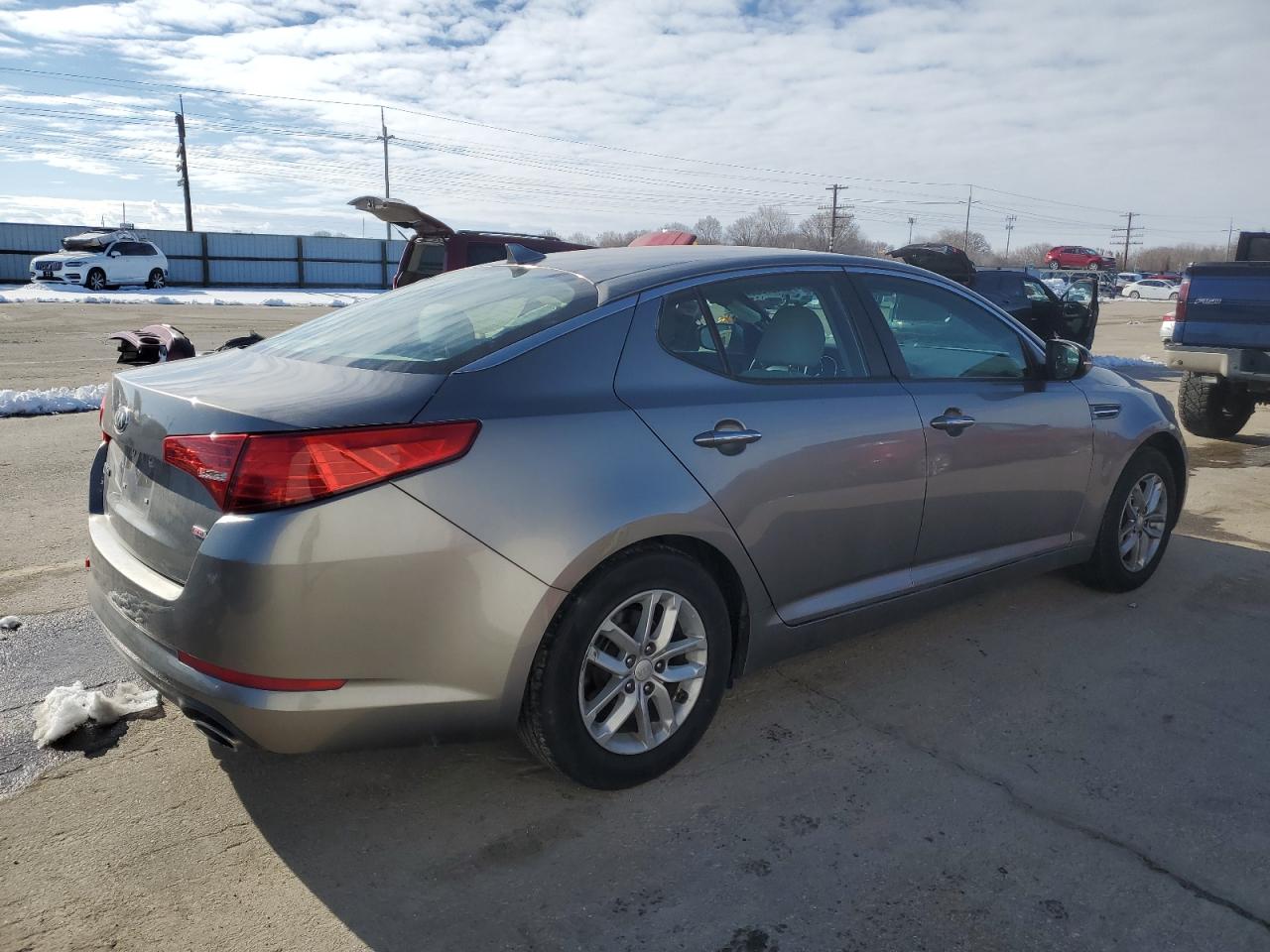 2013 KIA Optima VIN 5XXGM4A74DG241232 Copart auction photo, side / rear end damage thumbnail 3