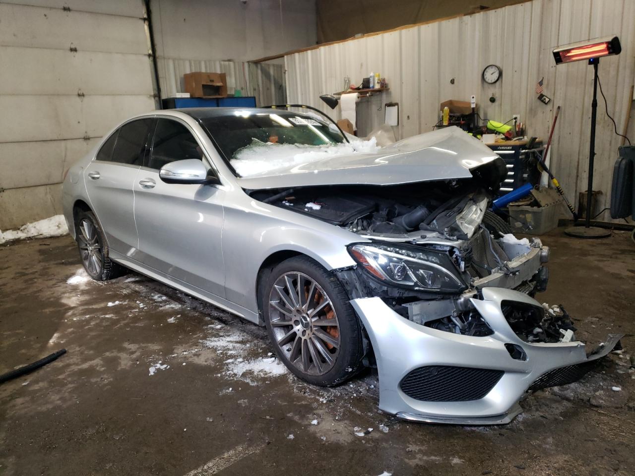 2015 Mercedes-Benz C-klasse VIN 55SWF4JB3FU044860 Copart auction photo, front end damage thumbnail 4