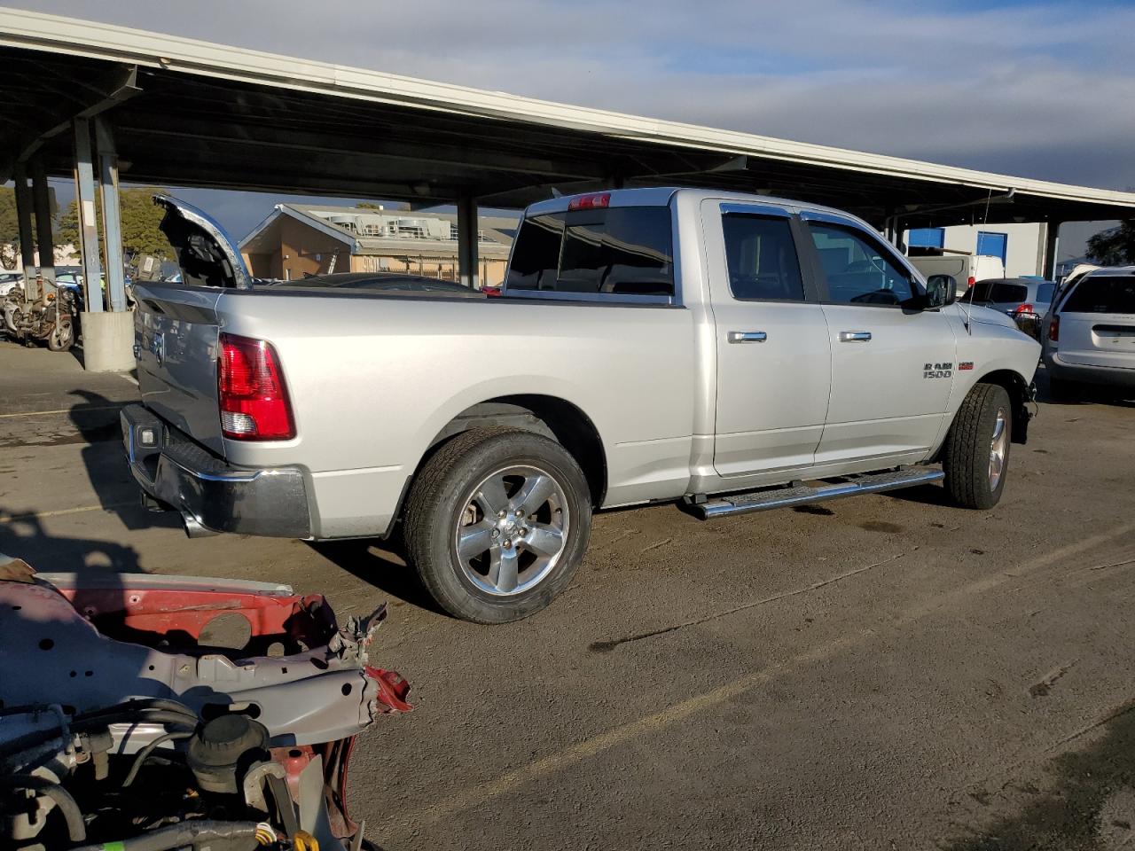 2014 RAM 1500 VIN 1C6RR6GTXES408881 Copart auction photo, front end damage thumbnail 3