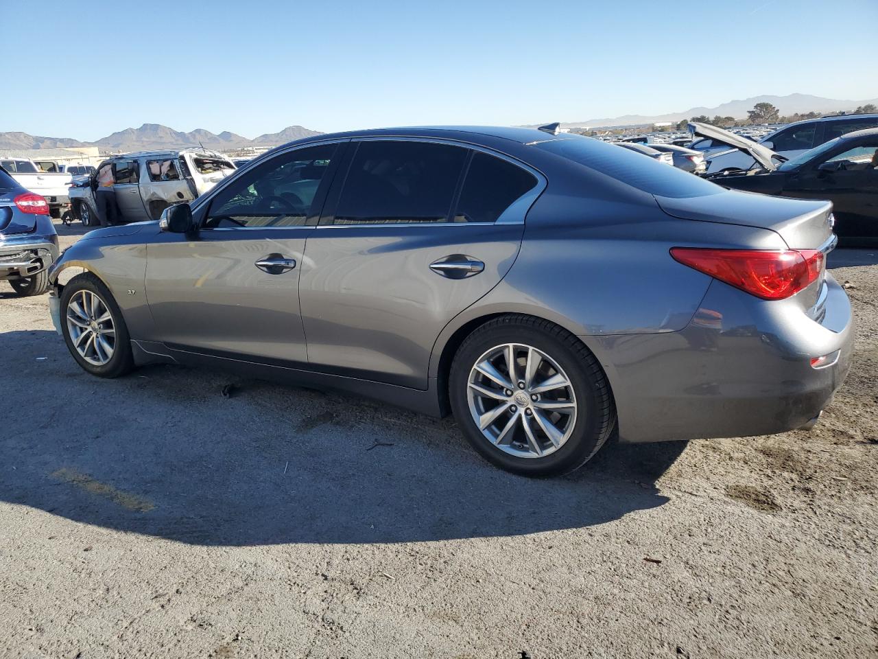 2014 Infiniti Q50 VIN JN1BV7AP5EM679958 Copart auction photo, front end damage thumbnail 2