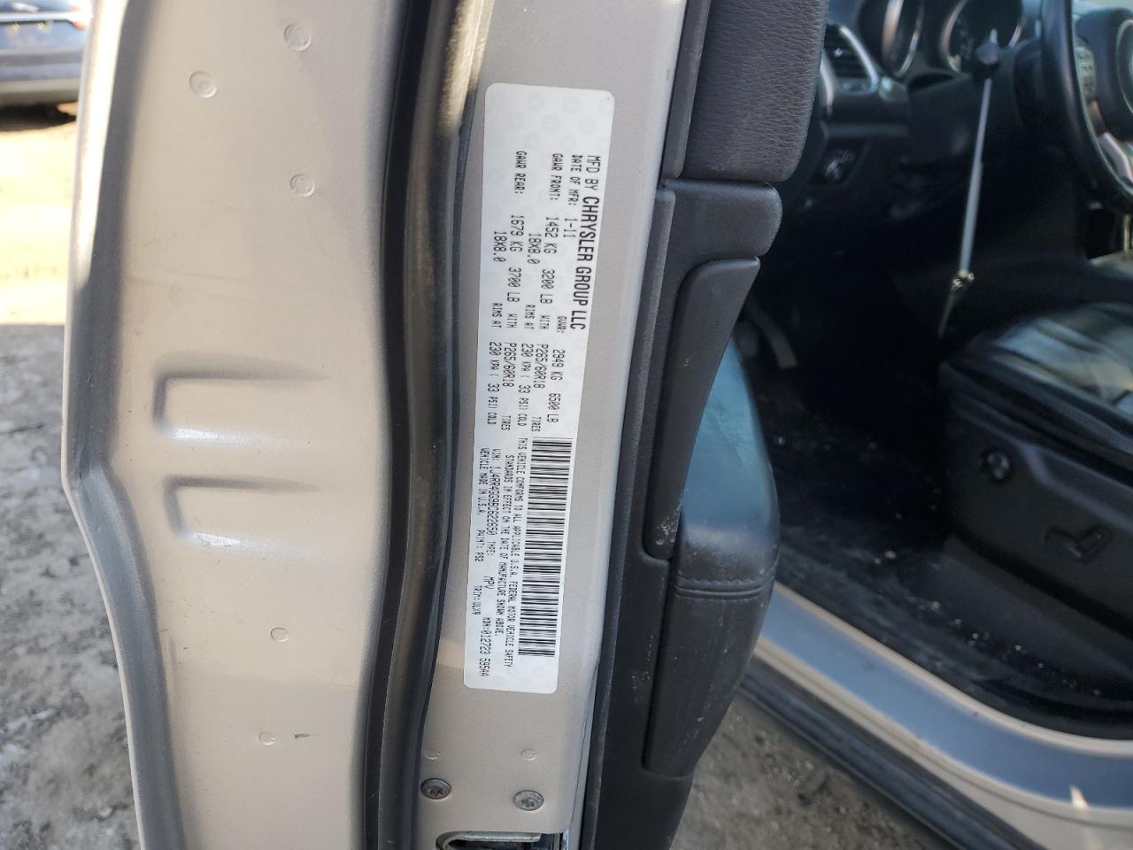 2011 Jeep Grand Cherokee VIN 1J4RR4GG9BC622650 Copart auction photo, front end damage thumbnail 13