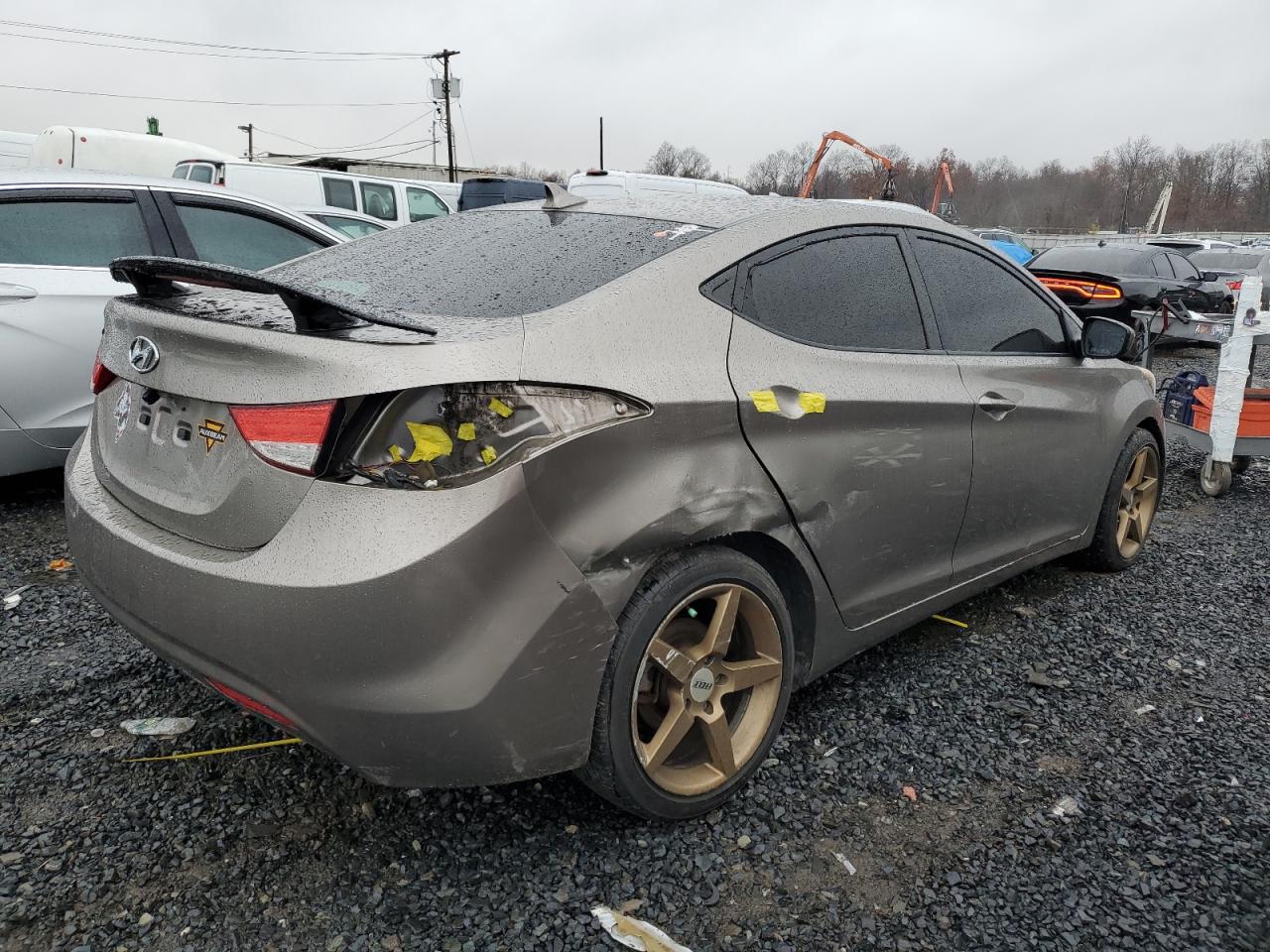 2011 Hyundai Elantra VIN 5NPDH4AE4BH023024 Copart auction photo, rear end damage thumbnail 3