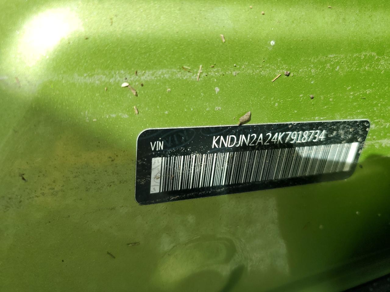 2019 KIA Soul VIN KNDJN2A24K7918734 Copart auction photo, water/flood / minor dent/scratches damage thumbnail 13