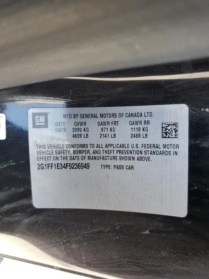 2015 Chevrolet Camaro VIN 2G1FF1E34F9236949 Copart auction photo, front end / minor dent/scratches damage thumbnail 12