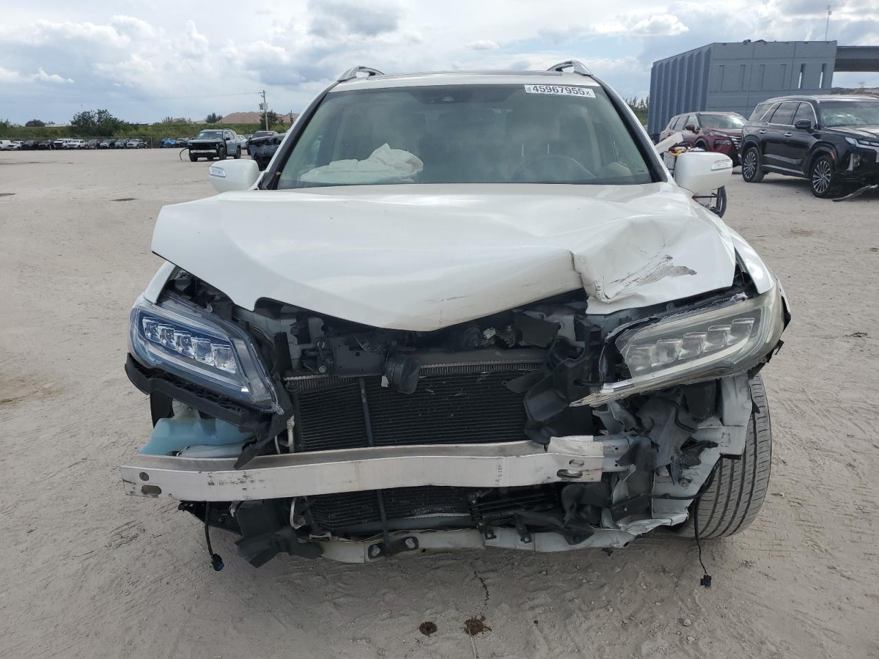 2017 Acura RDX VIN 5J8TB4H7XHL032840 Copart auction photo, front end / undercarriage damage thumbnail 5