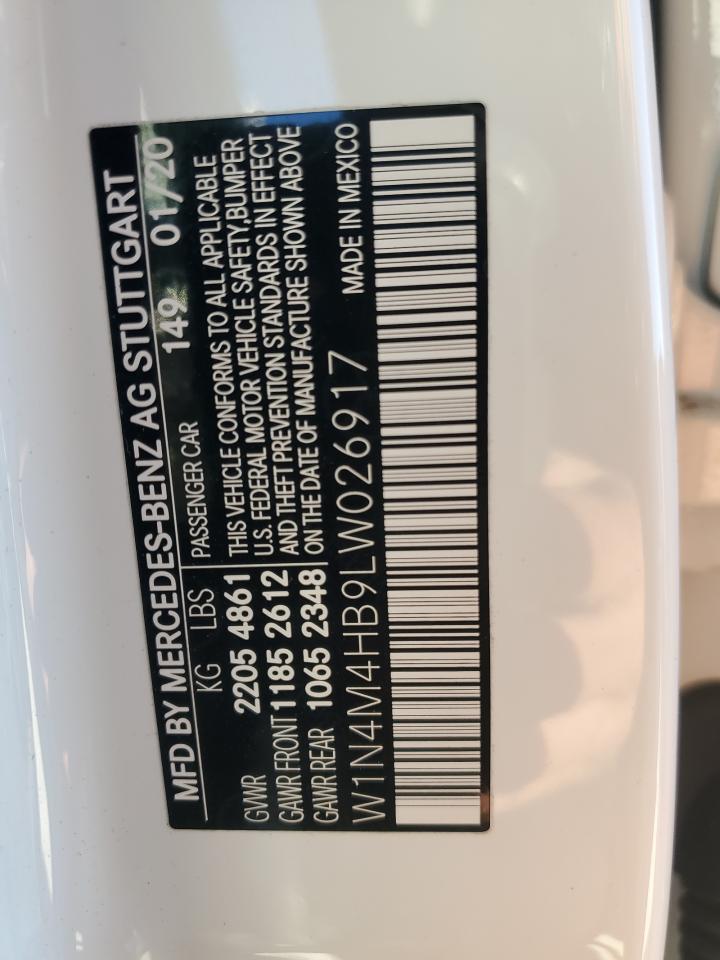 2020 Mercedes-Benz GLB VIN W1N4M4HB9LW026917 Copart auction photo, front end damage thumbnail 15