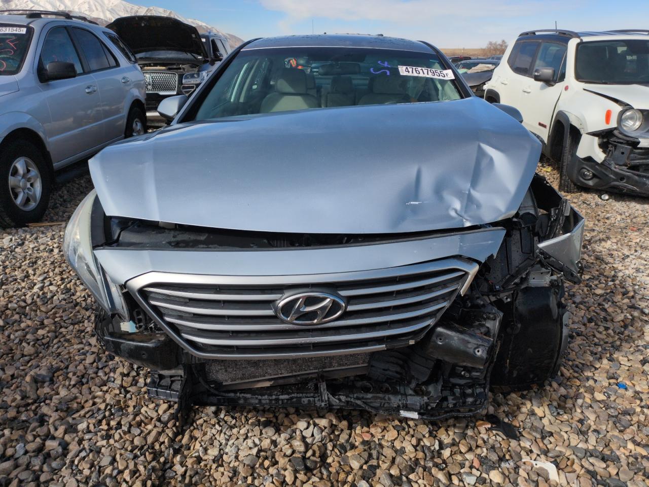 2015 Hyundai Sonata VIN 5NPE24AF3FH123197 Copart auction photo, front end / side damage thumbnail 5
