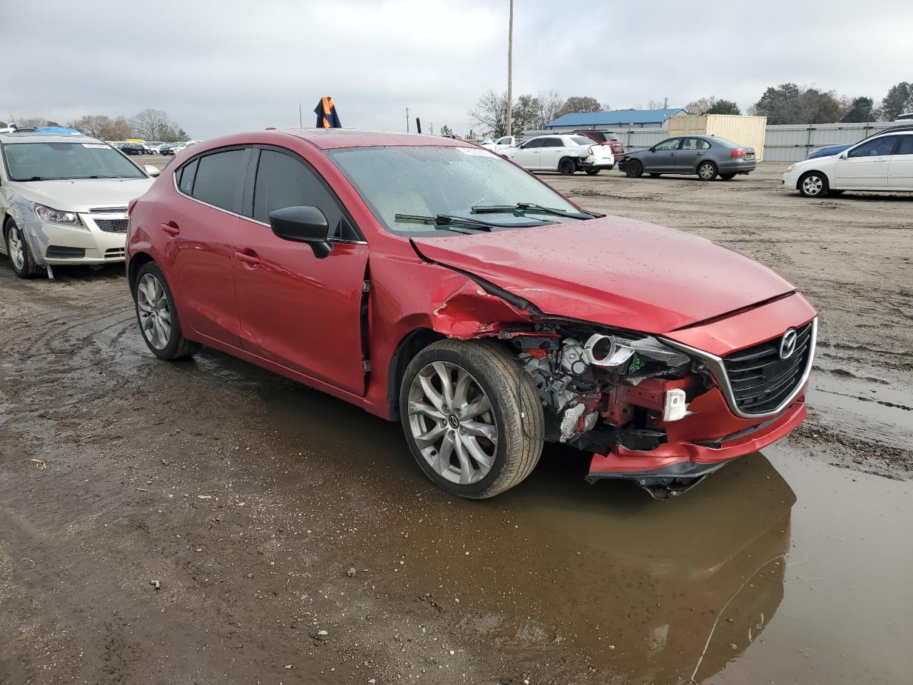 2015 Mazda 3 VIN JM1BM1M30F1263194 Copart auction photo, front end / side damage thumbnail 4