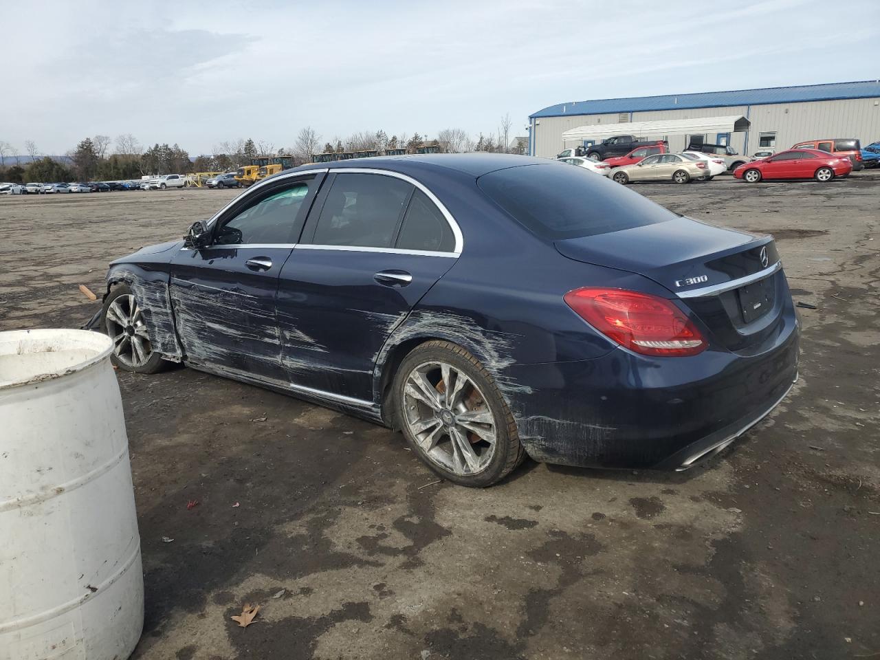 2016 Mercedes-Benz C-klasse VIN WDDWF4KB4GR146380 Copart auction photo, front end / side damage thumbnail 2