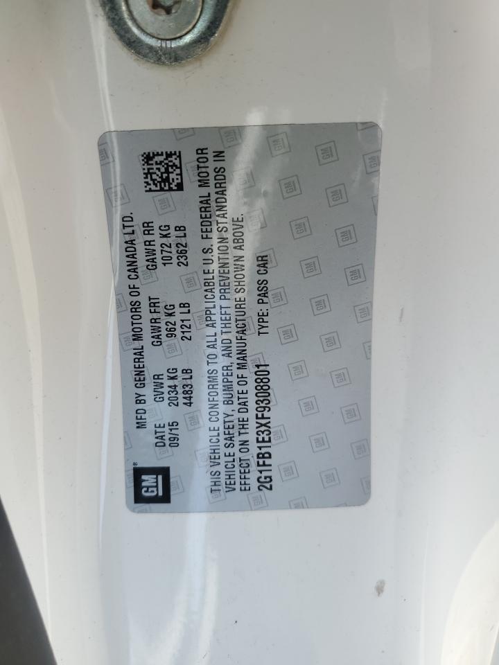 2015 Chevrolet Camaro VIN 2G1FB1E3XF9308801 Copart auction photo, rear end / side damage thumbnail 14