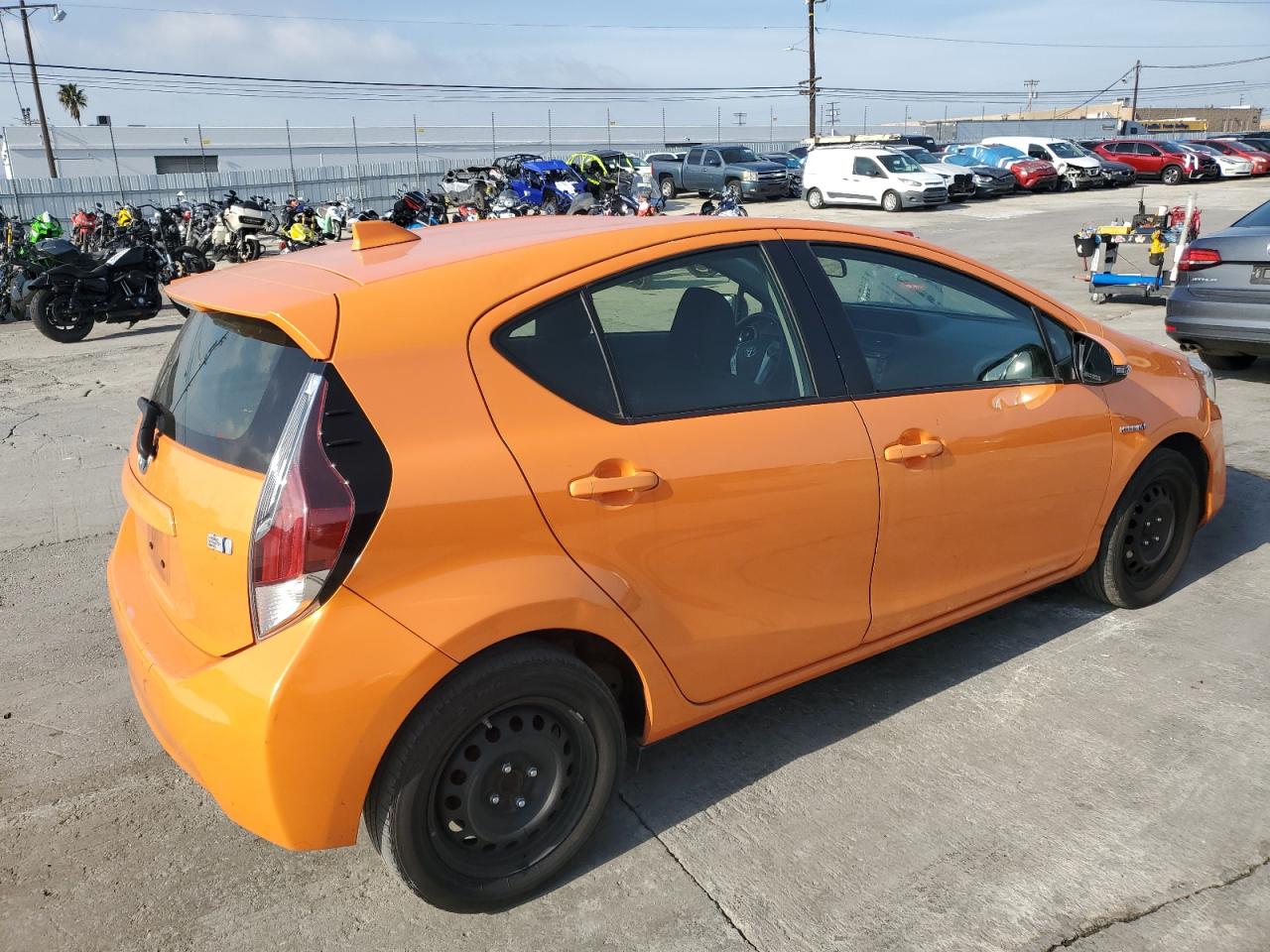 2015 Toyota Prius VIN JTDKDTB32F1103056 Copart auction photo, rear end / side damage thumbnail 3
