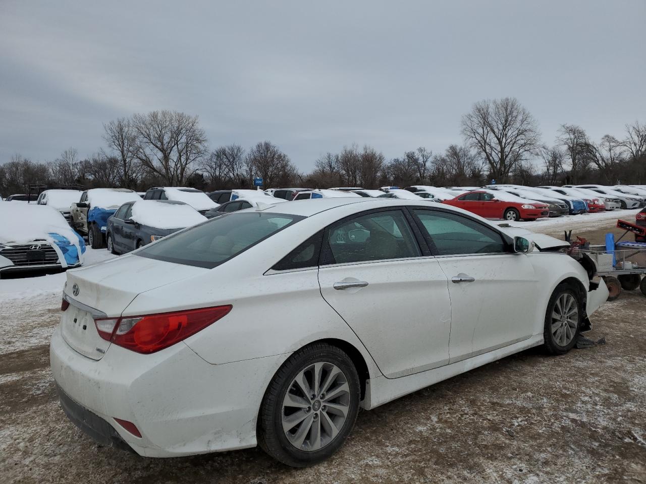 2014 Hyundai Sonata VIN 5NPEC4AC5EH874710 Copart auction photo, front end damage thumbnail 3