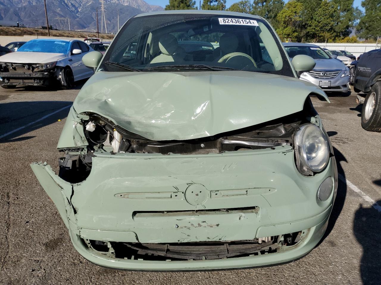 2015 Fiat 500 VIN 3C3CFFAR7FT501365 Copart auction photo, all over damage thumbnail 5