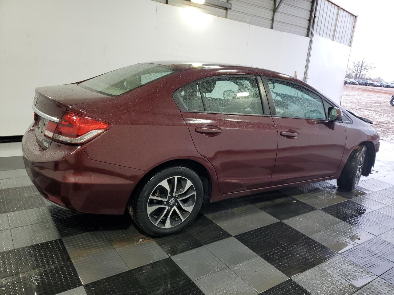 2013 Honda Civic VIN 19XFB2F98DE008026 Copart auction photo, front end / mechanical damage thumbnail 3